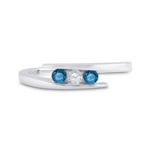 Load image into Gallery viewer, Enchanting Blue Majesty Diamond Ring Front View from Splendid Jewellery