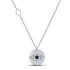 Enchanting Blue Sapphire Evil Eye Necklace - Splendid Jewellery