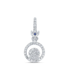 Load image into Gallery viewer, Enchanting Blue Sapphire Halo Diamond Pendant - Splendid Jewellery