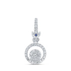 Enchanting Blue Sapphire Halo Diamond Pendant - Splendid Jewellery