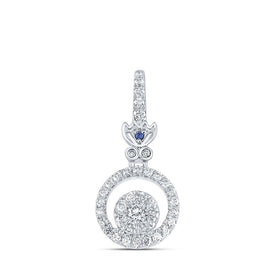 Enchanting Blue Sapphire Halo Diamond Pendant - Splendid Jewellery