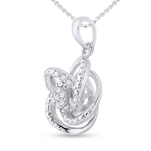 Load image into Gallery viewer, Enchanting Brilliance: 10kt White Gold Diamond Cluster Pendant - Splendid Jewellery