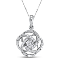 Load image into Gallery viewer, Enchanting Brilliance: 10kt White Gold Diamond Cluster Pendant - Splendid Jewellery
