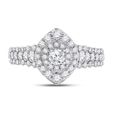 Load image into Gallery viewer, Enchanting Brilliance 14kt White Gold Diamond Halo Bridal Wedding Engagement Ring - Splendid Jewellery
