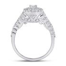 Enchanting Brilliance 14kt White Gold Diamond Halo Bridal Wedding Engagement Ring - Splendid Jewellery