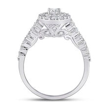 Load image into Gallery viewer, Enchanting Brilliance 14kt White Gold Diamond Halo Bridal Wedding Engagement Ring - Splendid Jewellery
