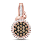 Enchanting Brown Diamond Cluster Pendant | 10kt Rose Gold Women's Fashion Necklace | Splendid Jewellery - Alternate view 1 from Splendid Jewellery