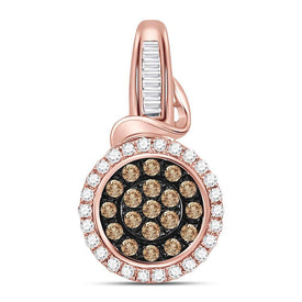Enchanting Brown Diamond Cluster Pendant | 10kt Rose Gold Women's Fashion Necklace | Splendid Jewellery - Alternate view 1 from Splendid Jewellery