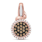 Enchanting Brown Diamond Cluster Pendant | 10kt Rose Gold Women's Fashion Necklace | Splendid Jewellery - Splendid Jewellery