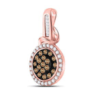 Enchanting Brown Diamond Cluster Pendant | 10kt Rose Gold Women's Fashion Necklace | Splendid Jewellery - Splendid Jewellery