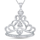 Enchanting Crown of Diamonds Pendant - Top View
