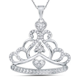 Enchanting Crown of Diamonds Pendant - Top View