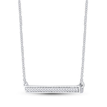 Load image into Gallery viewer, Enchanting Diamond Bar Pendant Necklace  Side View from Splendid Jewellery