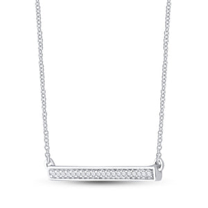 Enchanting Diamond Bar Pendant Necklace - Splendid Jewellery