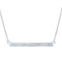Load image into Gallery viewer, Enchanting Diamond Bar Pendant Necklace  Top View from Splendid Jewellery