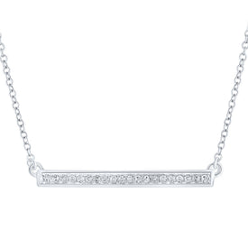 Enchanting Diamond Bar Pendant Necklace  Top View from Splendid Jewellery