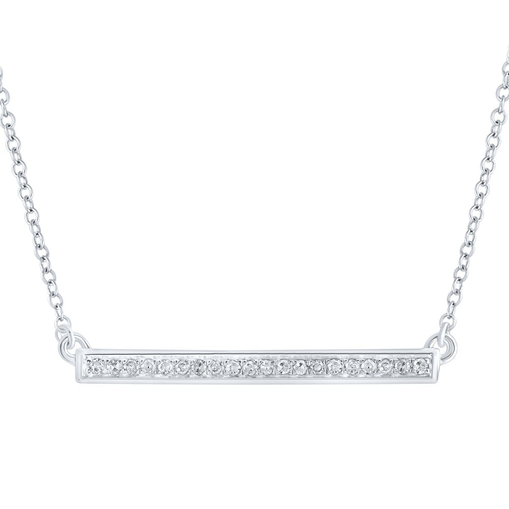 Enchanting Diamond Bar Pendant Necklace - Splendid Jewellery