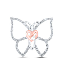 Load image into Gallery viewer, Enchanting Diamond Butterfly Heart Pendant - Splendid Jewellery