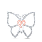 Enchanting Diamond Butterfly Heart Pendant  Top View from Splendid Jewellery