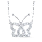 Enchanting Diamond Butterfly Necklace in 10kt White Gold - Splendid Jewellery