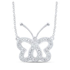 Enchanting Diamond Butterfly Necklace in 10kt White Gold - Splendid Jewellery