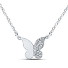 Enchanting Diamond Butterfly Necklace in 10kt White Gold - Splendid Jewellery
