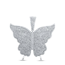 Load image into Gallery viewer, Enchanting Diamond Butterfly Pendant - 4 - 1/5 Cttw, 10kt White Gold - Splendid Jewellery