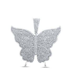 Enchanting Diamond Butterfly Pendant - 4 - 1/5 Cttw, 10kt White Gold - Splendid Jewellery