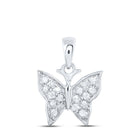 Enchanting Diamond Butterfly Pendant in 10kt White Gold - Radiant Nature Collection - Splendid Jewellery