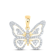 Load image into Gallery viewer, Enchanting Diamond Butterfly Pendant in 10kt Yellow Gold - Splendid Jewellery