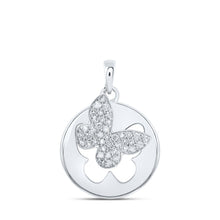 Load image into Gallery viewer, Enchanting Diamond Butterfly Pendant in White Gold - Splendid Jewellery
