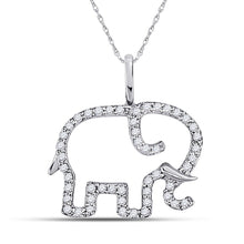 Load image into Gallery viewer, Enchanting Diamond Elephant Pendant in 10kt White Gold - Splendid Jewellery