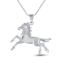 Load image into Gallery viewer, Enchanting Diamond Equestrian Pendant  Top View from Splendid Jewellery