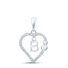 Enchanting Diamond Heart Initial Pendant - Splendid Jewellery