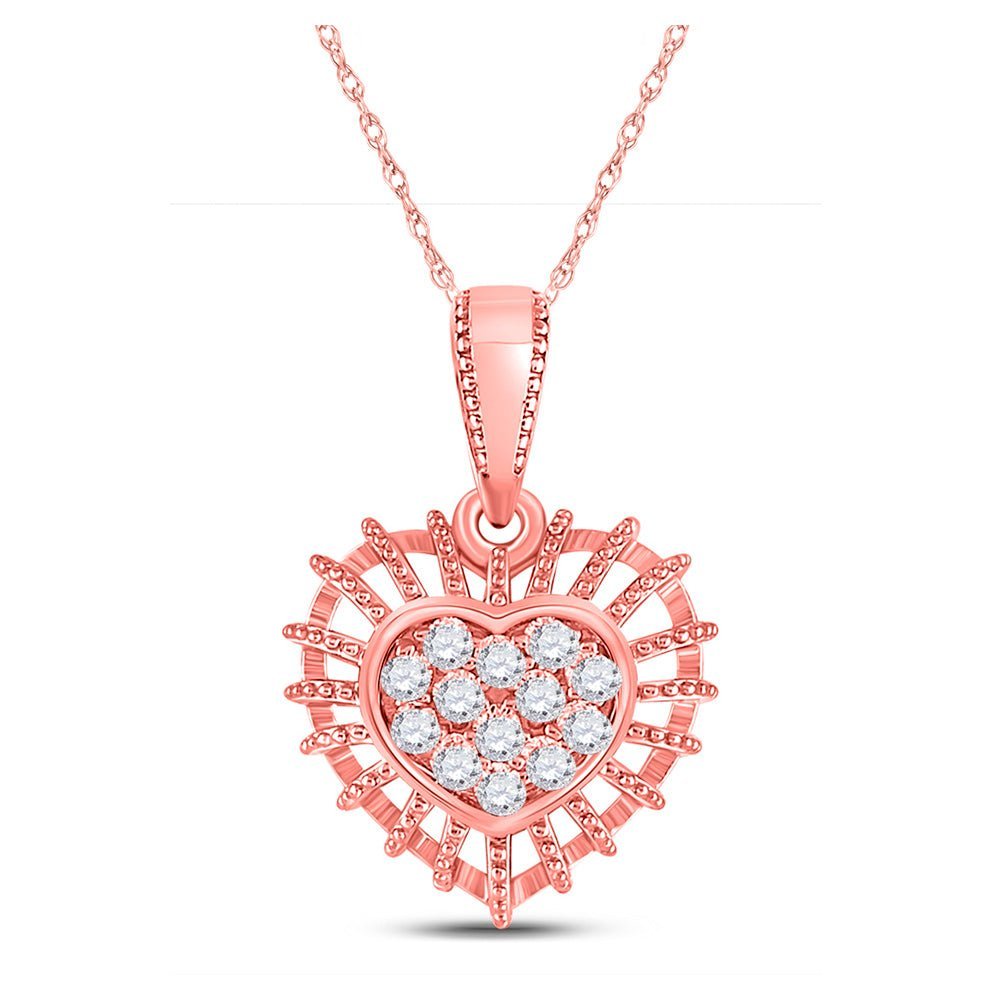 Enchanting Diamond Heart & Love Symbol Pendant - Splendid Jewellery