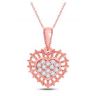 Enchanting Diamond Heart & Love Symbol Pendant - Splendid Jewellery