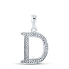 Enchanting Diamond Initial & Letter Pendant: Personalized Elegance in 10kt White Gold - Splendid Jewellery