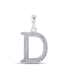 Load image into Gallery viewer, Enchanting Diamond Initial &amp; Letter Pendant: Personalized Elegance in 10kt White Gold - Splendid Jewellery