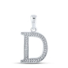 Enchanting Diamond Initial & Letter Pendant: Personalized Elegance in 10kt White Gold - Splendid Jewellery