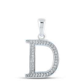 Enchanting Diamond Initial & Letter Pendant: Personalized Elegance in 10kt White Gold - Splendid Jewellery