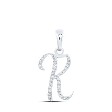 Load image into Gallery viewer, Enchanting Diamond Initial Pendant in 10kt White Gold - Splendid Jewellery