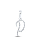 Enchanting Diamond Initial Pendant in 10kt White Gold - Personalized Elegance - Splendid Jewellery