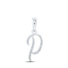 Enchanting Diamond Initial Pendant in 10kt White Gold - Personalized Elegance - Splendid Jewellery