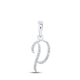 Enchanting Diamond Initial Pendant in 10kt White Gold - Personalized Elegance - Splendid Jewellery