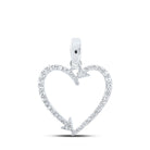 Enchanting Diamond Love Arrow Pendant in 10kt White Gold - Splendid Jewellery