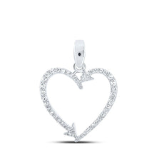 Load image into Gallery viewer, Enchanting Diamond Love Arrow Pendant in 10kt White Gold - Splendid Jewellery