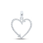 Enchanting Diamond Love Arrow Pendant in 10kt White Gold - Splendid Jewellery