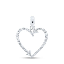 Enchanting Diamond Love Arrow Pendant in 10kt White Gold - Splendid Jewellery