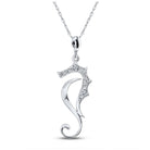 Enchanting Diamond Sea Horse Pendant in 10kt White Gold - A Splendid Jewel - Splendid Jewellery