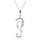 Enchanting Diamond Sea Horse Pendant in 10kt White Gold - A Splendid Jewel - Splendid Jewellery